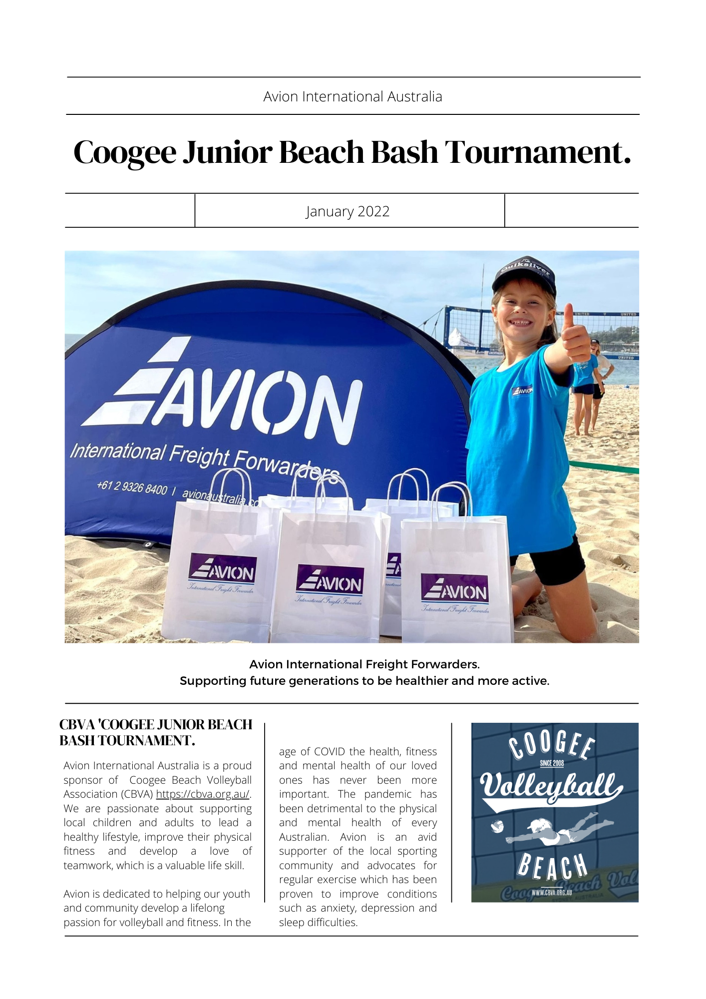 Coogee Junior Beach Bash Tournament.